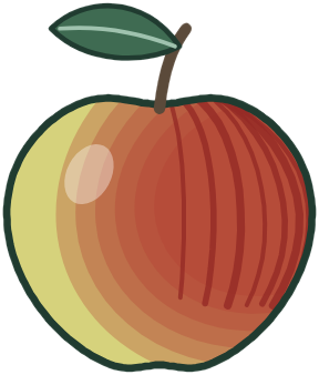 Apfel Börtlinger Weinapfel (Zeichnung)